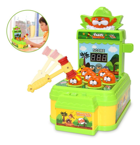 Imagen 2 de 7 de Juego Mini Arcade Mata Topos Electrónico + Marcador Y Sonido