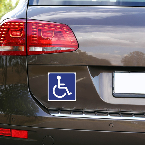 2 Calcomanías Stickers Letrero Discapacitado Para Auto