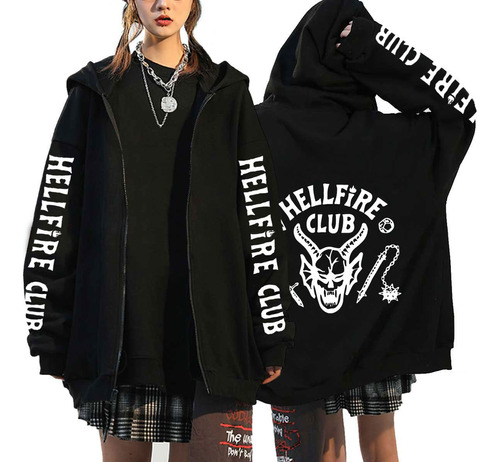 Oversized Printed Zip Hoodie