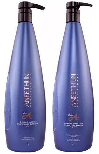 Kit Linha A Shampoo E Creme De Silicone 1l - Aneethun