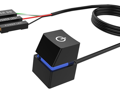 Interruptor Móvel De Mesa Com Cabos Pc Placa-mãe Botão A