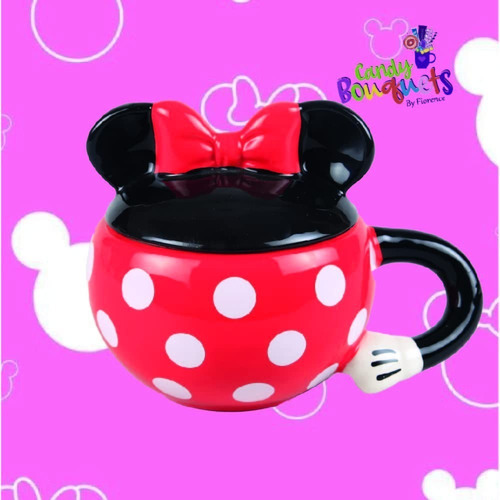 Taza De Minnie Mouse De 390 Ml - Kit De Regalo Con Chocolate