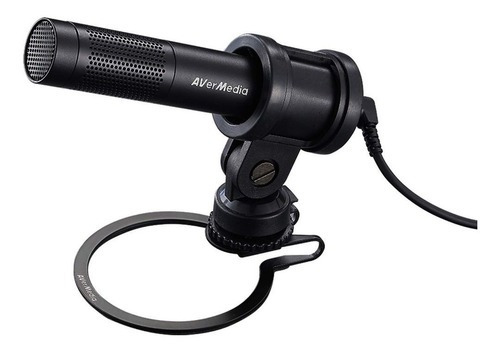 Microfone Celular Pc Dslr Stream Live Video Avermedia Mic133 Cor Preto