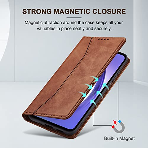 Funda Cartera Para Galaxy A54 5g Oscuro Piel Sintetica-2