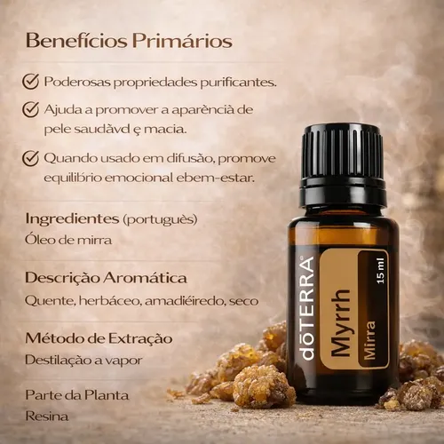 doTERRA Myrrh 15ml ミルラ Óleo Essencial Myrrh 15ml - Mirra Doterra Aromaterapia | MercadoLivre