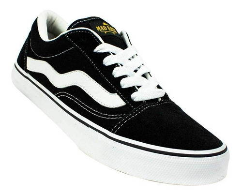 Imagem 2 de 6 de Tênis Skate Mad Rats Old School Preto E Branco Original