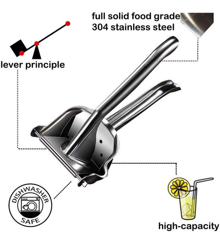 Exprimidor Manual Auam Auam-0102 Plateado