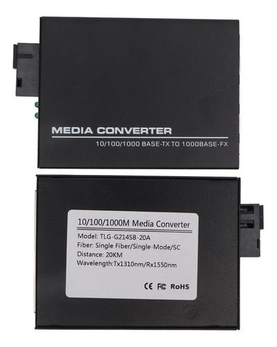 Conversor De Mídia Gigabit Ethernet Tx1310nm/rx1550nm