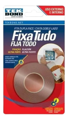 Cinta Doble Faz Ultra Fuerte 19mm X 2 Metros Tek Bond