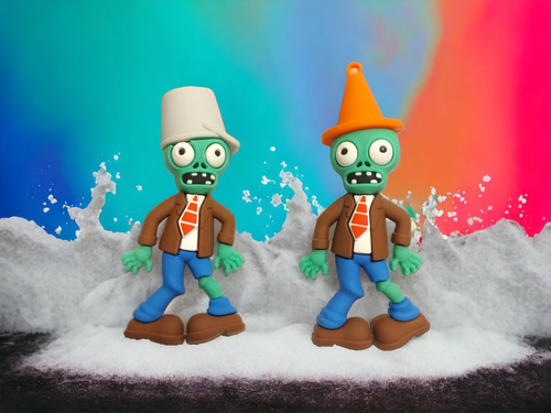 Llaveros De Goma De Plantas Vs Zombies Con Correa Inportados