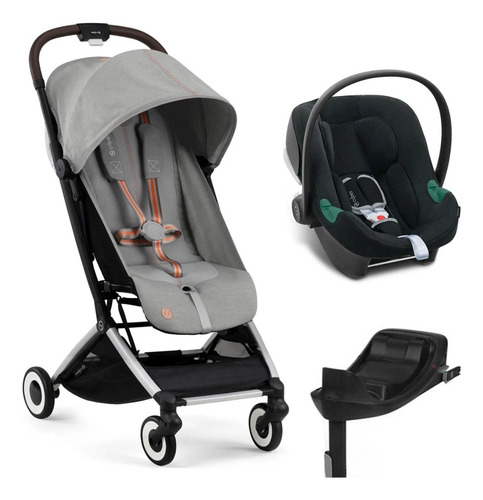 Cochecito Ultracompacto Cybex Orfeo + Aton B2 I Size Color Gris