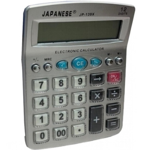 Calculadora Comercial Oficina 12 Digitos A Pilas Japanese 