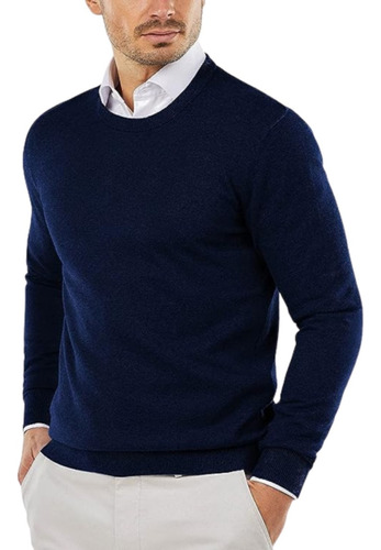 Sweater Pullover Hombre Tejido Cuello Redondo Premium Line