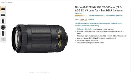 Nikon Af-p Dx Nikkor 70-300mm F/4.5-6.3g Ed Lente Zoom