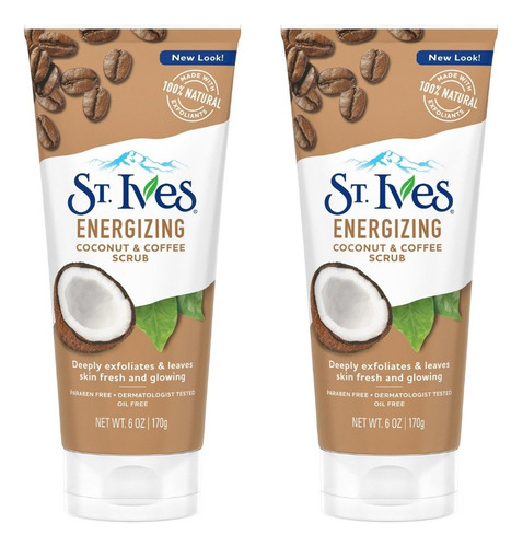 St Ives Rise & Energizar Coco & Exfoliante De Café, 6 oz .