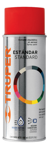Pintura En Aerosol, Rojo Seguridad, Bote Tradicional 102802