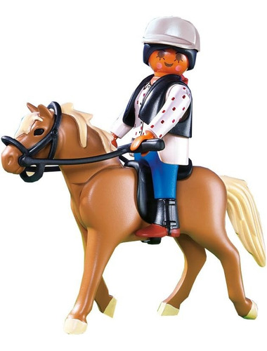 Playmobil 5109 Caballo Haflinger Con Jinete Y Establo
