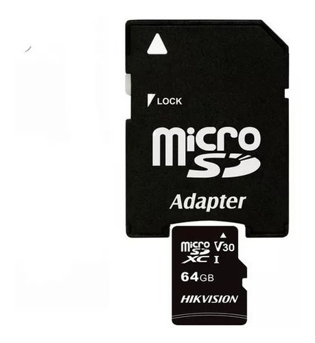 Imagen 4 de 4 de Micro Sd 64gb Clase 10 Hikvision D1 Sdxc V30 Sin Adaptador