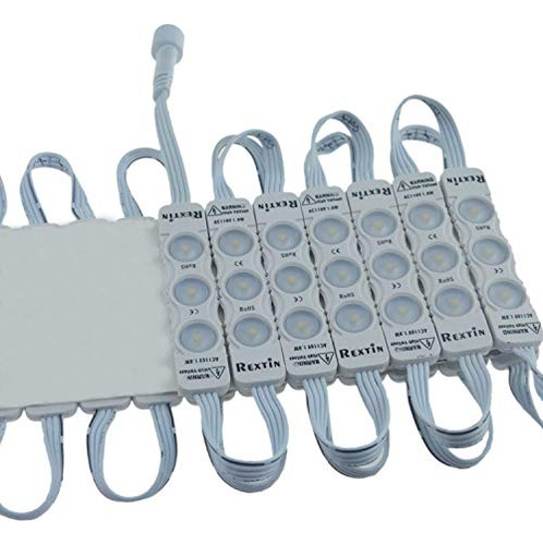 Módulo Led 2835 Rextin 110 V 100 Piezas 3 Led Blanco Resiste