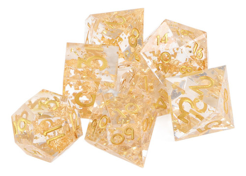 G Juego De Dados De Juego De Mesa, 7 Piezas, De Resina,