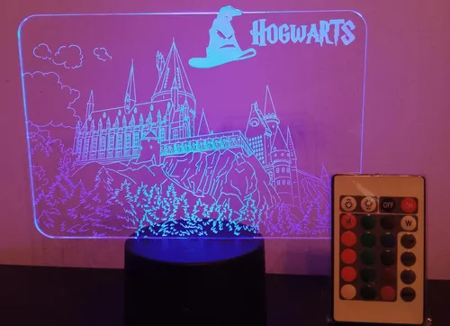 Lampara Led 3d Castillo Hogwarts Harry Potter Con Control