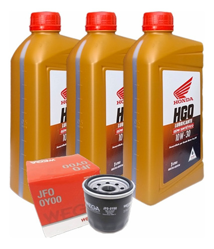 Kit Service Filtro Aceite Honda Cb 500 F + Semi Hgo 10w30