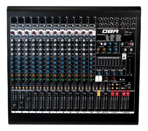 comprar Mesa Som Dbr Dm12 Canais 110\u002F220v Efeito Bluetooth Saida Xlr