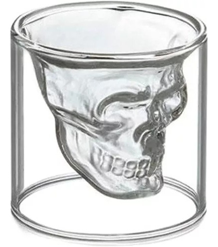 Copa Calavera Vidrio Whisky Ron Aguardiente Tequila Vaso 25m