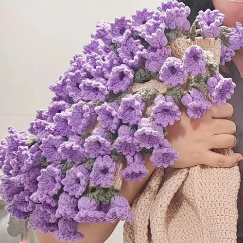 A Diykit De Crochet For Manta Con Ramo De Rosas 100 X 100 Cm