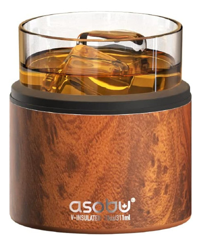 Vaso De Whisky Asobu Con Funda Aislada De Acero Inoxidable, 