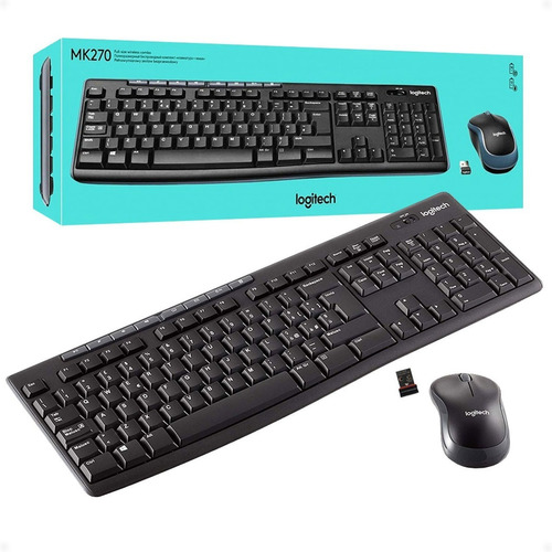 Combo Teclado Y Mouse Inalámbrico Logitech Mk270 - Otec 