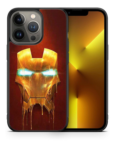 Funda Protectora Para iPhone Arte Iron Man Super Heroe Case 