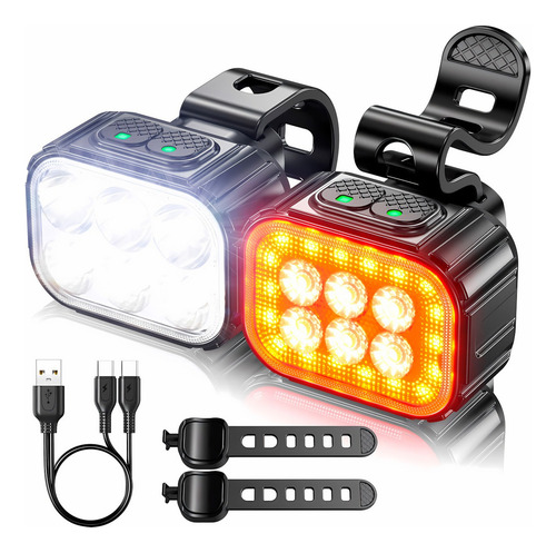 ... Potente Kit De Linterna Led Con Baliza Recargable Para B