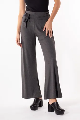 Pantalon Mujer Recto Elastico En Cintura Y Lazo Para Anudar