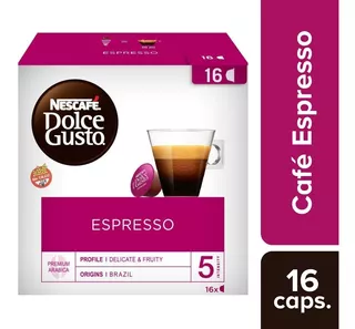 Cápsulas Nescafé dolce gusto espresso x 16 un