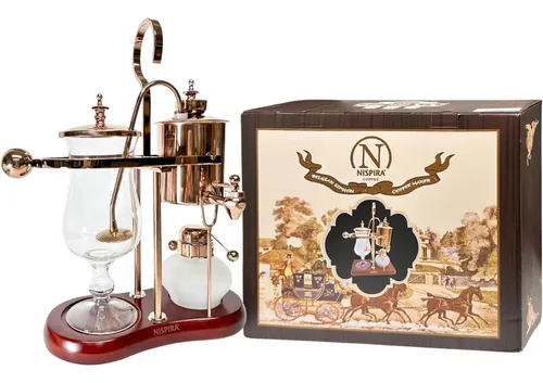 Cafetera Al Vacío Nispira Royal Family 500 Ml Cobre Oro Rosa