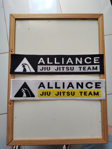Patch Bordado Termocolante-luta-jiu-jitsu-alliance 4 Preto Lisa