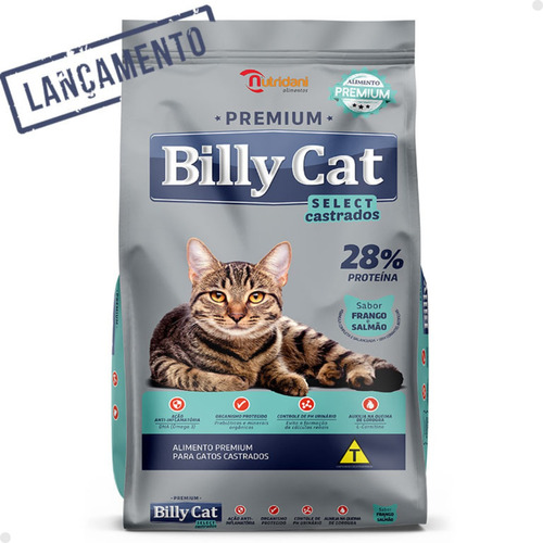 Ração Gato Billy Cat Select Castrados Frango E Salmão 1 Kg