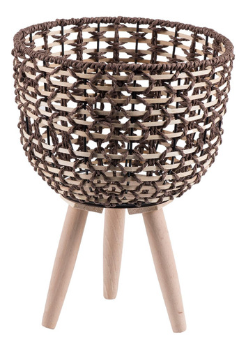 Soporte De Planta De Cesta Tejida Con Exhibición Estilo A S