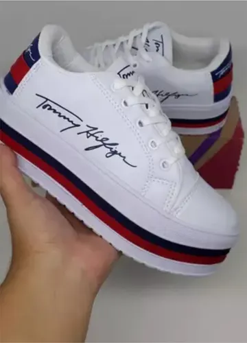 Tenis Tommy Hilfiger Feminino Vermelho - Tênis para Feminino Urbano Branco com o Melhores Preços no Mercado Livre Brasil
