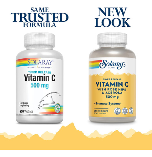 Suplemento De Vitamina C Solaray Com Rosa Mosqueta E Acerola