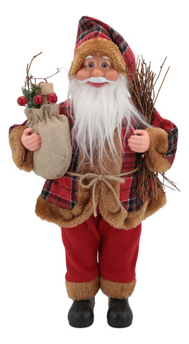 Boneco 50cm Papai Noel Natal Premium Grande Luxo Linha 