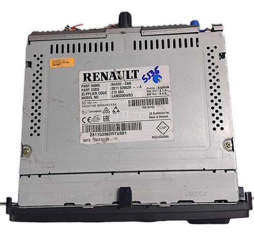 Multimídia Renault Sandero Duster 281155495r Lan5200wr3 (Usado)