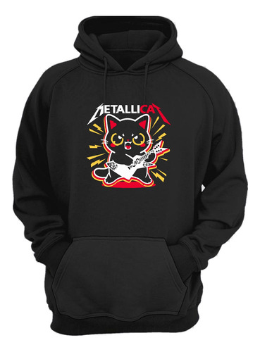 Poleron Metallicat Cat Gato Gatito Mujer