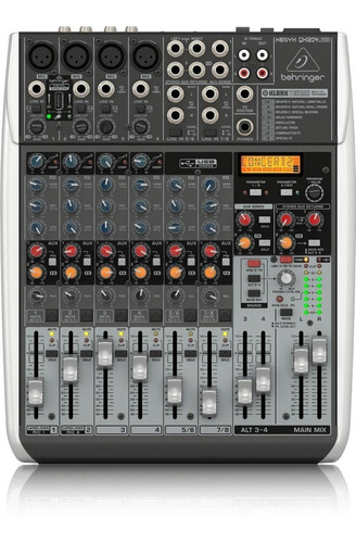 Behringer Qx1204usb Mezcladora 12 Canales Analoga C/ Efectos