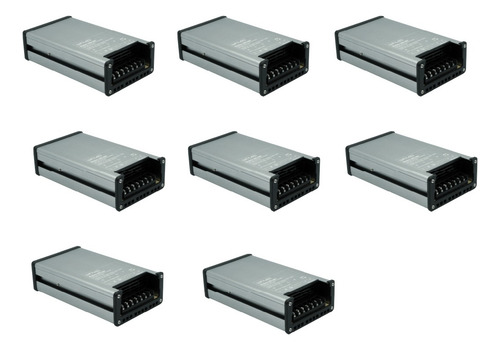 Paq 8pzs Eliminador Voltaje Cd12v 200w Impermeable Wel-007
