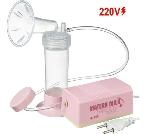 Bomba Tira Leite Elétrica 220 V - Rosa - Matern Milk