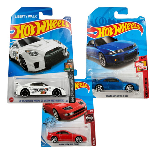 Combo Carros Hot Wheels X3 Nissan Para Colección