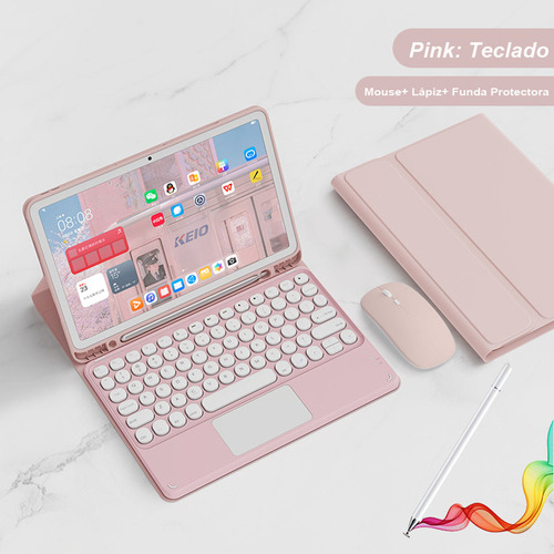 Capa Com Teclado, Rato E Caneta Para Galaxy Tab A7 10.4