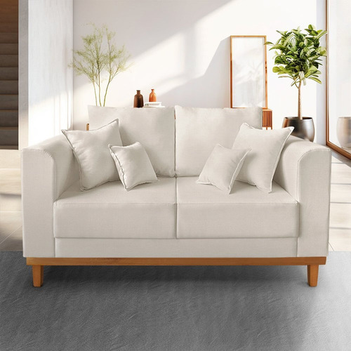 Sofá Viena 2 Lugares Linho 140cm Beny